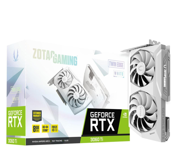 Zotac GeForce RTX 3060 Ti GAMING Twin Edge White 8GB GDDR6X - 1101308 - zdjęcie